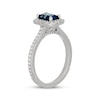 Thumbnail Image 2 of Previously Owned Neil Lane Emerald-Cut London Blue Topaz & White Diamond Engagement Ring 1/2 ct tw 14K White Gold