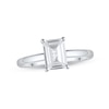 Thumbnail Image 1 of Previously Owned Lab-Grown Diamonds Solitaire Ring 1-1/2 ct tw Emerald-cut 14K White Gold (F/VS2)