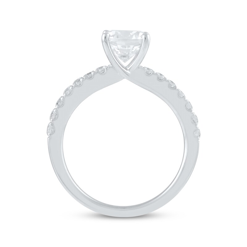Main Image 3 of Previously Owned Lab-Grown Diamonds Round-Cut EngagementRing 1-7/8 ct tw 14K White Gold