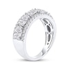 Thumbnail Image 2 of Previously Owned Lab-Grown Diamonds Oval-Cut Three-Row Anniversary Ring 2 ct tw 14K White Gold