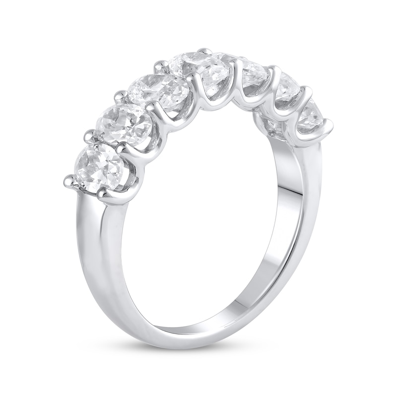 Main Image 2 of Previously Owned Lab-Grown Diamonds Oval-Cut Anniversary Ring 2 ct tw 14K White Gold