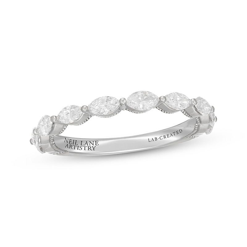 Main Image 1 of Previously Owned Neil Lane Artistry Marquise-Cut Lab-Grown Diamond Anniversary Band 3/4 ct tw 14K White Gold
