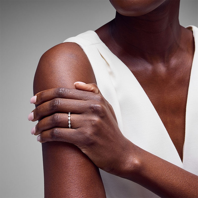 Main Image 4 of Previously Owned Neil Lane Artistry Marquise-Cut Lab-Grown Diamond Anniversary Band 3/4 ct tw 14K White Gold