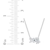 Thumbnail Image 4 of Previously Owned Toi et Moi Princess & Oval-Cut Lab-Grown diamond Necklace 1/2 ct tw 14K White Gold 18"
