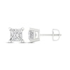Thumbnail Image 3 of Previously Owned KAY Lab-Grown Diamonds Princess-Cut Solitaire Stud Earrings 2 ct tw 14K White Gold (F/SI2)