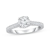 Thumbnail Image 1 of Previously Owned Lab-Grown Diamonds Engagement Ring 1-1/2 ct tw Round-cut 14K White Gold