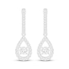 Thumbnail Image 2 of Previously Owned Unstoppable Love Lab-Grown diamond Teardrop Dangle Hoop Earrings 1 ct tw 14K White Gold
