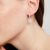 Thumbnail Image 3 of Previously Owned Unstoppable Love Lab-Grown diamond Teardrop Dangle Hoop Earrings 1 ct tw 14K White Gold