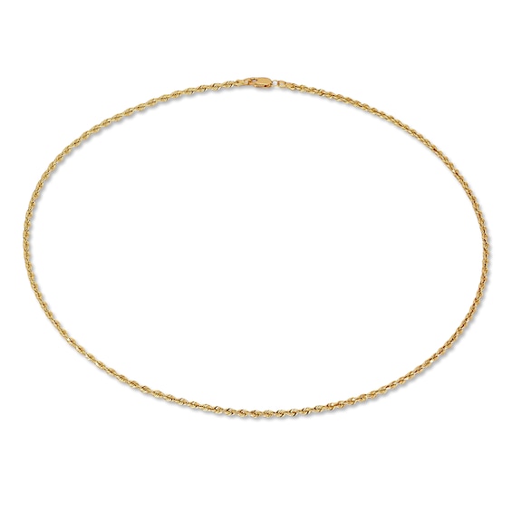 Previously Owned Solid Rope Chain Necklace 14K Yellow Gold 20"