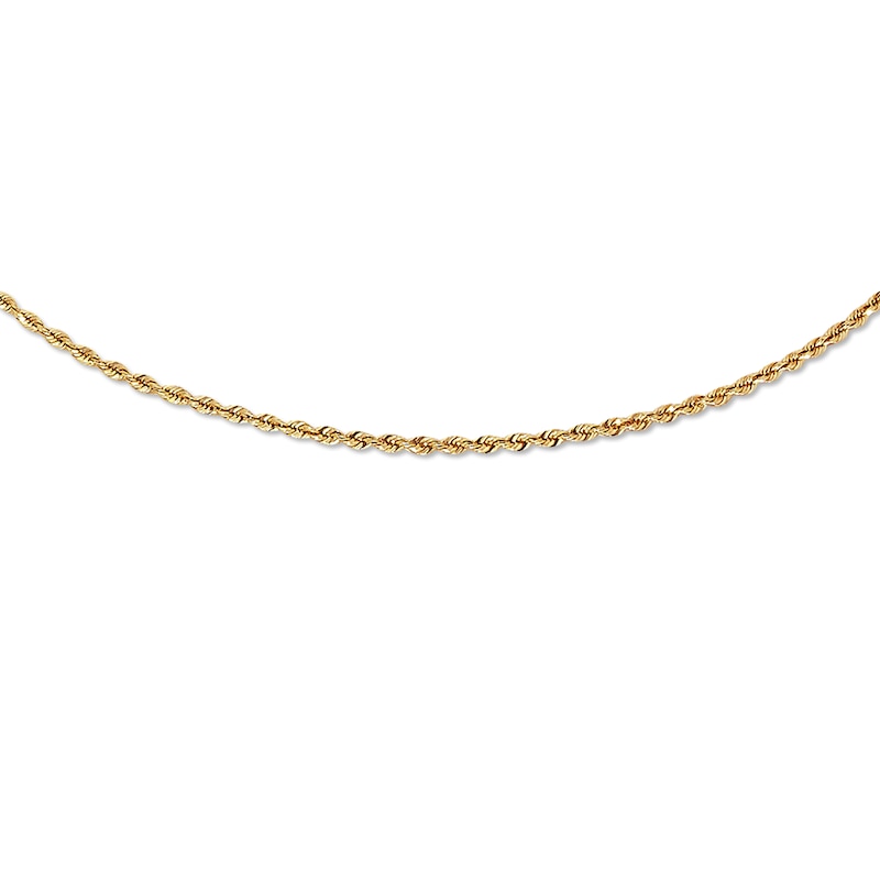 Main Image 2 of Previously Owned Solid Rope Chain Necklace 14K Yellow Gold 20&quot;