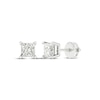 Thumbnail Image 1 of Previously Owned KAY Lab-Grown Diamonds Princess-Cut Solitaire Stud Earrings 3/4 ct tw 14K White Gold (F/SI2)