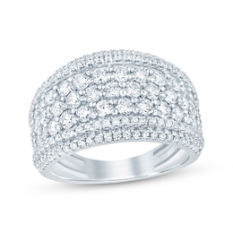 Previously Owned Multi-Row Diamond Anniversary Band 2 ct tw 10K White Gold
