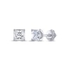 Thumbnail Image 1 of Previously Owned THE LEO Legacy Lab-Grown Diamond Princess-Cut Solitaire Stud Earrings 1 ct tw 14K White Gold (F/VS2)