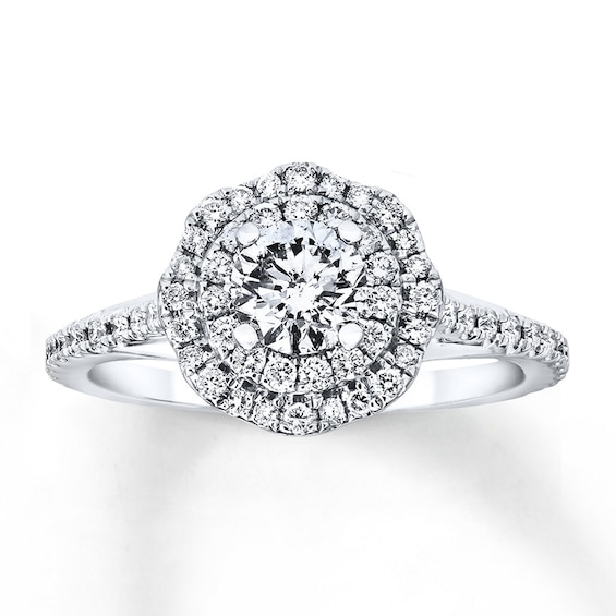 Previously Owned Le Vian Engagement Ring 7/8 ct tw Diamonds 14K White Gold