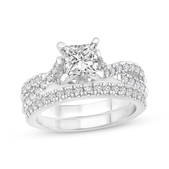 Previously Owned Diamond Bridal Set 7/8 ct tw 14K White Gold