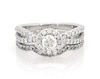 Thumbnail Image 1 of Previously Owned THE LEO Diamond Round-Cut Bridal Set 1 ct tw 14K White Gold Size 6.25
