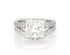 Thumbnail Image 1 of Previously Owned Monique Lhuillier Bliss Princess-Cut Lab-Grown Diamond Bridal Set 4 ct tw 18K White Gold Size 5.5