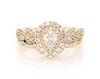 Thumbnail Image 1 of Previously Owned Neil Lane Pear-Shaped Diamond Double Halo Bridal Set 7/8 ct tw 14K Yellow Gold Size 6.5