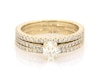 Thumbnail Image 1 of Previously Owned Oval-Cut Diamond Bridal Set 1-1/4 ct tw 14K Yellow Gold Size 7.25