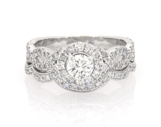 Previously Owned Neil Lane Diamond Bridal Set 1-1/5 ct tw 14K White Gold Size 7