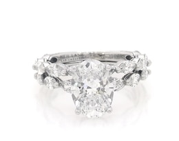 Previously Owned Neil Lane Artistry Oval-Cut Lab-Grown Diamond Bridal Set 3-1/4 ct tw 14K White Gold Size 4.5