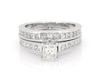 Thumbnail Image 1 of Previously Owned Princess-Cut Diamond Bridal Set 1-7/8 ct tw 14K White Gold Size 6