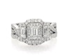 Thumbnail Image 1 of Previously Owned Neil Lane Emerald-Cut Diamond Three-Stone Bridal Set 1-7/8 ct tw 14K White Gold Size 5.75