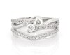 Thumbnail Image 1 of Previously Owned Round-Cut Diamond Two-Stone Bridal Set 5/8 ct tw 14K White Gold Size 7.25