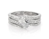 Thumbnail Image 1 of Previously Owned Round-Cut Diamond Two-Stone Bridal Set 3/4 ct tw 14K White Gold Size 7.5