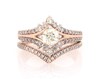 Thumbnail Image 1 of Previously Owned Round-Cut Diamond Chevron Bridal Set 1 ct tw 14K Two-Tone Gold Size 5.75