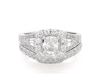 Thumbnail Image 1 of Previously Owned Neil Lane Cushion-Cut Diamond Halo Bridal Set 1-3/4 ct tw 14K White Gold Size 6