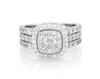 Thumbnail Image 1 of Previously Owned Neil Lane Princess-Cut Diamond Double Halo Bridal Set 1-3/4 ct tw 14K White Gold Size 5