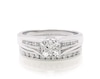 Thumbnail Image 1 of Previously Owned Round-Cut Multi-Diamond Bridal Set 5/8 ct tw 10K and 14K White Gold Size 8