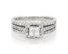 Thumbnail Image 1 of Previously Owned Diamond Bridal Set 3/4 ct tw Princess-cut 14K White Gold Size 5.25