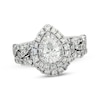 Thumbnail Image 1 of Previously Owned Neil Lane Pear-Shaped Diamond Double Halo Bridal Set 1-5/8 ct tw 14K White Gold Size 6