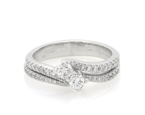 Previously Owned Ever Us Round-Cut Diamond Bridal Set 1/2 ct tw 14K White Gold Size 8