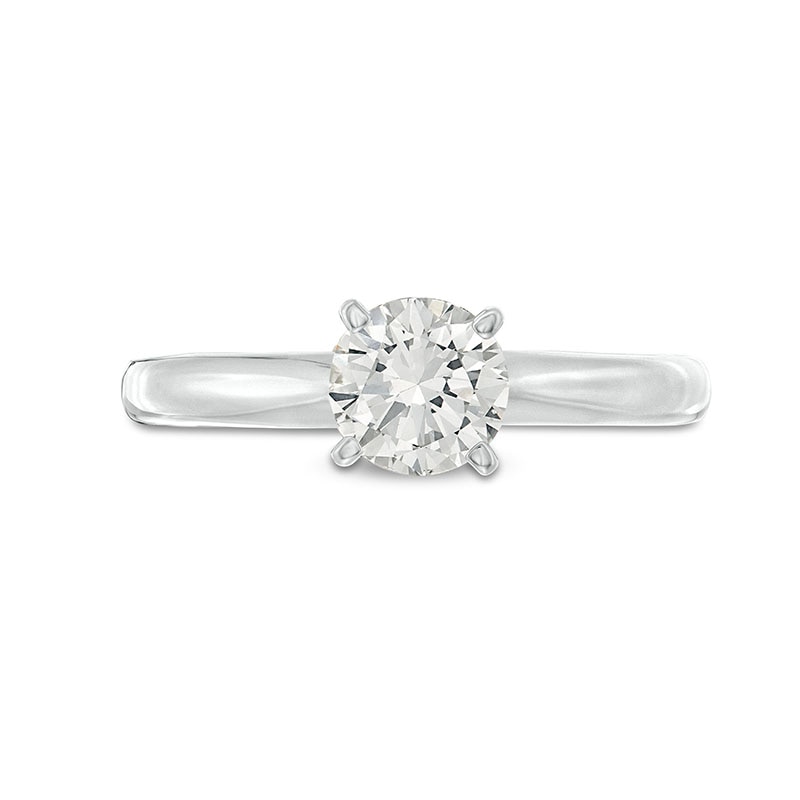 Main Image 4 of Previously Owned Diamond Solitaire Ring 3/4 ct Round-Cut 14K White Gold (I/I2)