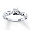 Thumbnail Image 1 of Previously Owned Diamond Solitaire Ring 3/8 Carat Round-cut 14K White Gold (I/I2)