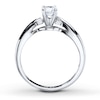 Thumbnail Image 2 of Previously Owned Diamond Solitaire Ring 3/8 Carat Round-cut 14K White Gold (I/I2)