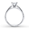 Thumbnail Image 2 of Previously Owned Diamond Solitaire Ring 3/4 carat Princess-cut 14K White Gold (K/I2)