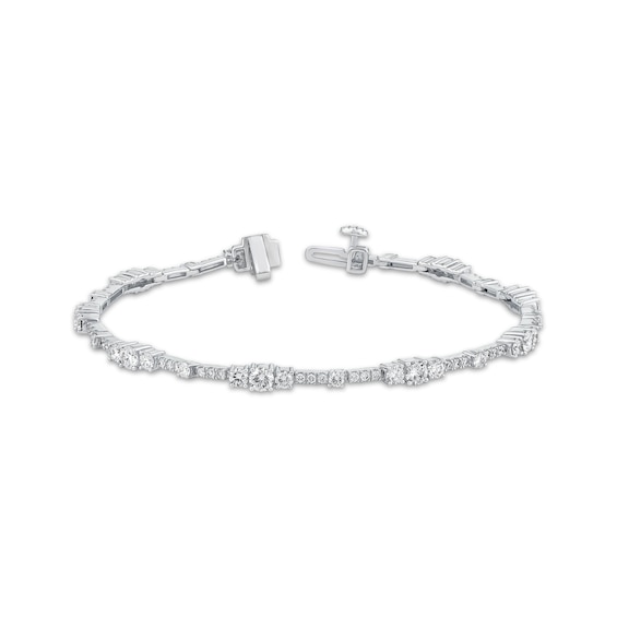 Previously Owned Memories Moments Magic Lab-Grown Diamond Bracelet 3 ct tw 14K White Gold 7"