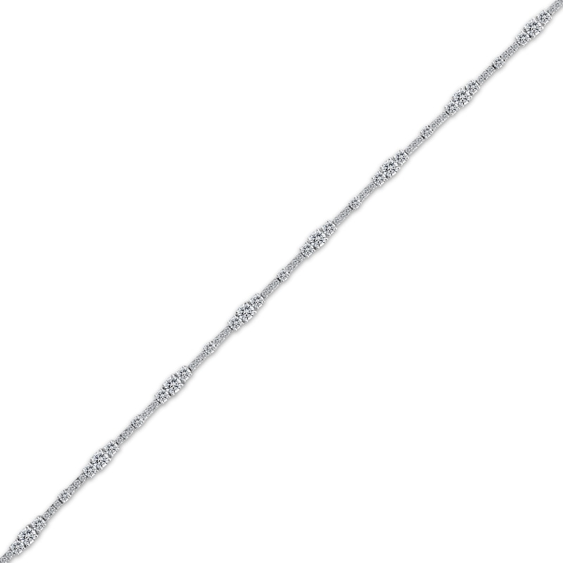 Main Image 2 of Previously Owned Memories Moments Magic Lab-Grown Diamond Bracelet 3 ct tw 14K White Gold 7"