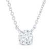 Thumbnail Image 1 of Previously Owned KAY Lab-Grown Diamonds Solitaire Necklace 1/2 ct tw 14K White Gold 18" (F/SI2)