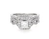 Thumbnail Image 1 of Previously Owned Neil Lane Princess-Cut Diamond Halo Bridal Set 1-1/8 ct tw 14K White Gold Size 5.25