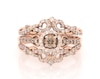Thumbnail Image 1 of Previously Owned Round-Cut Brown Diamond Bridal Set 3/4 ct tw 14K Rose Gold Size 8.75