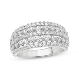 Previously Owned Diamond Five-Row Anniversary Ring 1 ct tw 10K White Gold