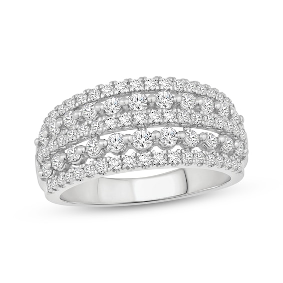 Previously Owned Diamond Five-Row Anniversary Ring 1 ct tw 10K White Gold