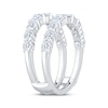 Thumbnail Image 2 of Previously Owned Lab-Grown Diamonds Emerald & Round-Cut Enhancer Ring 2 ct tw 14K White Gold