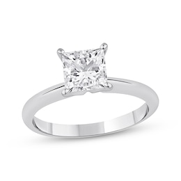 Previously Owned Lab-Grown Diamonds Princess-Cut Solitaire Engagement Ring 1-1/4 ct tw 14K White Gold (I/SI2)