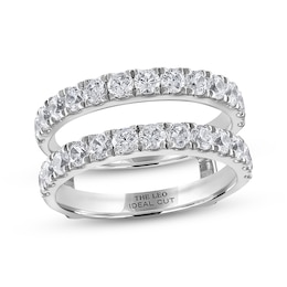 Previously Owned THE LEO Ideal Cut Round-Cut Diamond Enhancer Ring 1-1/2 ct tw 14K White Gold
